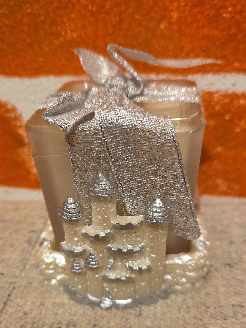 Castle Candle Holder Silver Accented (Candle Included) 🔥🕯🔥
